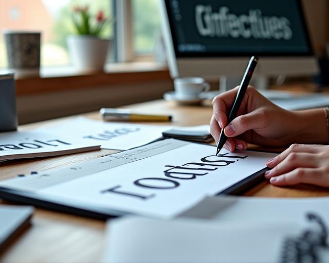 Processus de création typographique pour marques